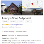 Lenny's Shoe & Apparel Google