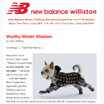 New Balance Williston email campaign